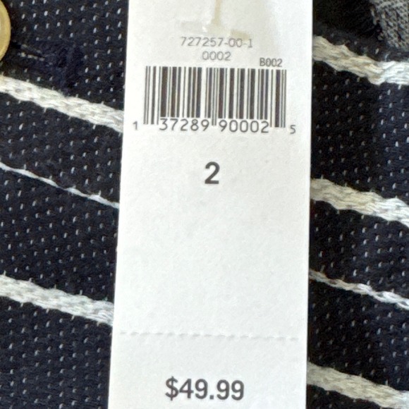 Banana Republic Womens Shorts Size 2 Striped Sailor Button High Waist - Picture 9 of 13